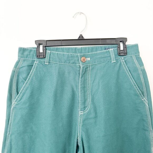 GAP High Rise '90s Loose Carpenter Pants 8 Green Cargo Utility - Picture 4 of 10